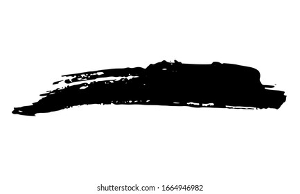 Brush stroke hand drawn grunge texture vector illustration isolated on white background.
