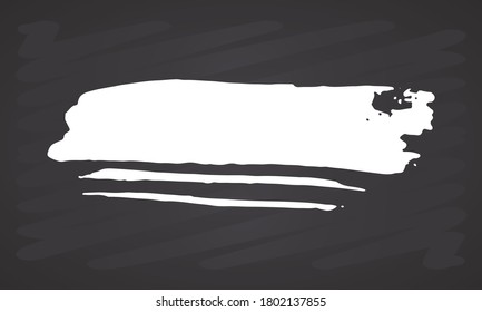 Brush stroke hand drawn grunge texture vector illustration isolated on white background.