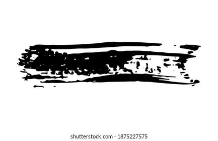 Dibujo del vector de textura de grunge dibujado a mano de pincel aislado sobre fondo blanco.