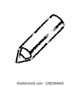 brush stroke hand drawn vector icon of pencil