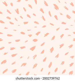 Brush stroke hand painted seamless pattern. Vector animal skin print. Fashion stylish organic texture