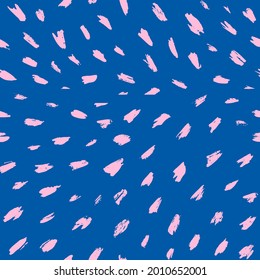 Brush stroke hand painted seamless pattern. Vector animal skin print. Fashion stylish organic texture