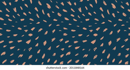 Brush stroke hand painted seamless pattern. Vector animal skin print. Fashion stylish organic texture