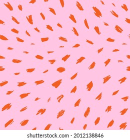 Brush stroke hand painted seamless pattern. Vector animal skin print. Fashion stylish organic texture