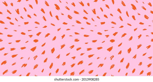 Brush stroke hand painted seamless pattern. Vector animal skin print. Fashion stylish organic texture