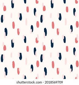 Pinselstrich Hand lackiert nahtlose Muster. Abstrakter Hintergrund mit runden organischen Formen. Fashion-stylische Textur.