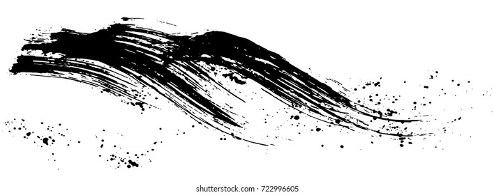 brush stroke illustration. hand drawn shape.