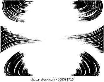 brush stroke illustrations. hand drawn shapes.