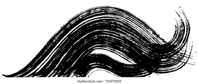 brush stroke illustrations. hand drawn shapes.
