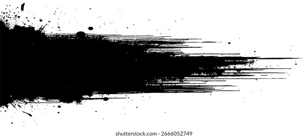 Brush stroke with ink background brush stroke spray