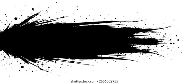 Brush stroke with ink background brush stroke spray