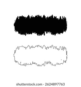 Ilustração de vetor caligráfico de tinta de traçado de pincel