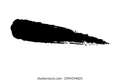 Brush stroke isolated on white background. Black paint brush. Grunge texture stroke line	