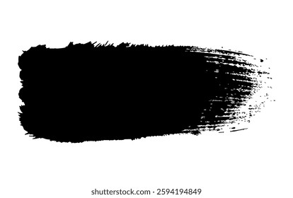 Brush stroke isolated on white background. Black paint brush. Grunge texture stroke line	