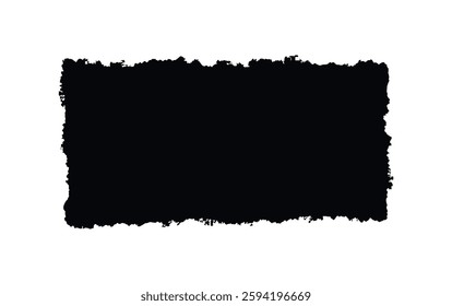 Brush stroke isolated on white background. Black paint brush. Grunge texture stroke line