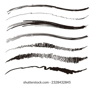 
brush stroke. Japanese design material.