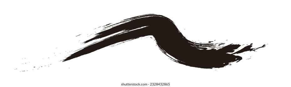 
brush stroke. Japanese design material.