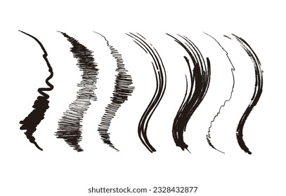 
brush stroke. Japanese design material.