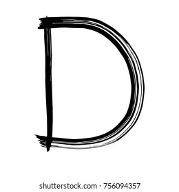 Brush stroke letter