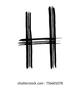 Brush stroke letter