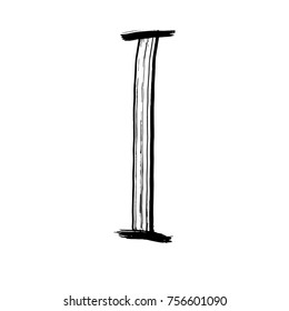 Brush stroke letter