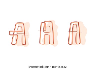 A Brush Stroke Letter Logo Design
A letter A written with a brush in one continuous line in beautiful colors