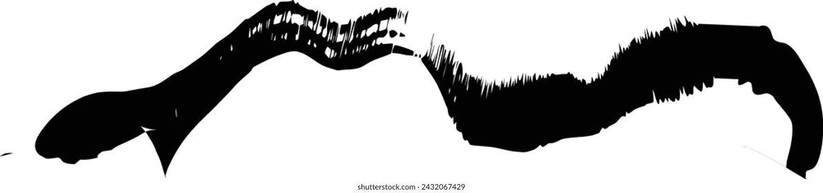 Elemento de línea de pincelada, grunge carbón dibujado a mano rayados rayado marcador arte pinceles línea, 
tiza textura doodle dibujo diseño ilustración 