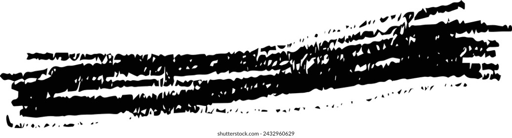Elemento de línea de pincelada, grunge carbón dibujado a mano rayados rayado marcador arte pinceles línea, 
tiza textura doodle dibujo diseño ilustración 