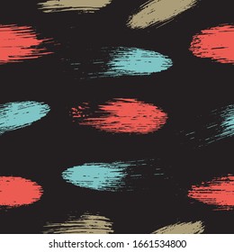 Brush stroke line. Seamless background. Abstract drawn.  Colorful brush print sketch