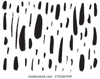 Brush stroke lines background, art background, vector line background, white background and black lines