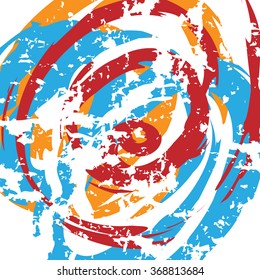 brush stroke old circle background and texture, vector illustration design element