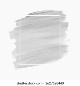 Brush stroke paint background with a  frame vector. Perfect design for business card element, logo and sale banner. 
