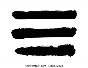 brush stroke paint background ink black drawn vector illustration texture design