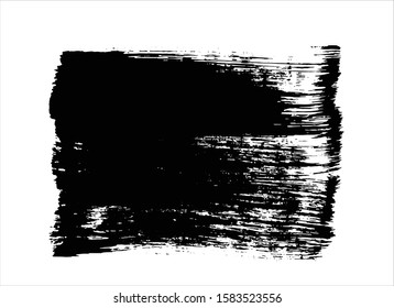 brush stroke paint background ink black drawn vector illustration texture design