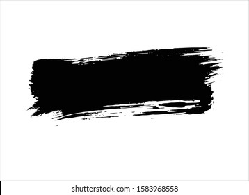 brush stroke paint background ink black drawn vector illustration texture design