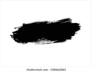 brush stroke paint background ink black drawn vector illustration texture design