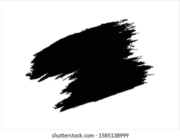 brush stroke paint background ink black drawn vector illustration texture design