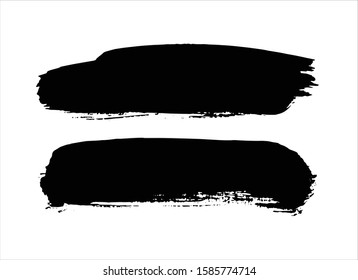 brush stroke paint background ink black drawn vector illustration texture design