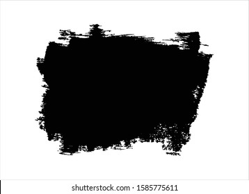 brush stroke paint background ink black drawn vector illustration texture design