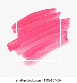 Brush stroke paint background vector. Perfect painted design for logo, sale banner or headline.