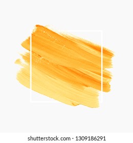 Brush stroke paint background vector. Perfect painted design for logo, sale banner or headline.