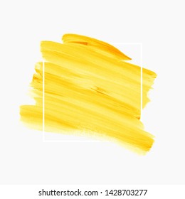 Brush stroke paint background vector. Perfect painted design for logo, sale banner or headline.