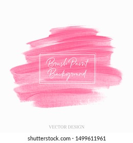 Brush stroke paint background vector. Perfect painted design for logo, sale banner or headline.