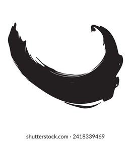 Pinza de pincel pintada de negro sobre un fondo abstracto blanco, ilustración vectorial.