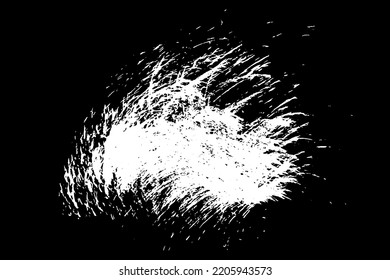 Esgrima mano dibujada en tiza sobre fondo negro. Elemento de mancha monocromo. Imagen generada digitalmente. Ilustración vectorial, Eps 10.