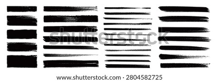 Brush stroke paint vector set. Hand drawn brush stroke paint brushstroke frame shape watercolor texture design. Marker ink banner label grunge scratch dry abstract background. Vector illustration