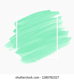 Brush stroke painted background over square frame vector. Perfect design for headline, logo and sale banner. 