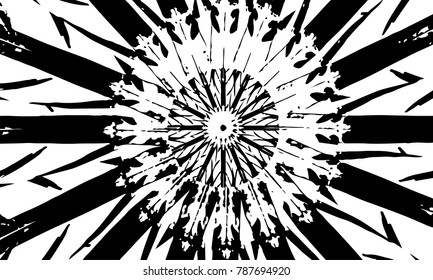 Brush stroke pattern. Background. Kaleidoscope.