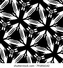 Brush stroke pattern. Background. Kaleidoscope.