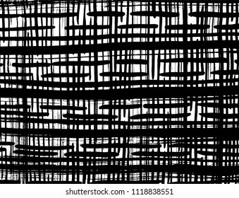 Brush stroke pattern. Vector. Grunge check.